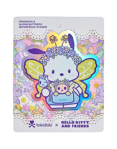 tokidoki x Hello Kitty and Friends Butterfly Garden Pochacco & Bloom Butterfly Sticker