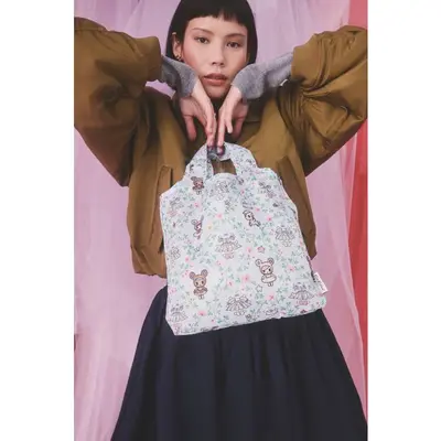 TOKIDOKI PAPER DRESSES MINI FOLDAWAY SHOPPER