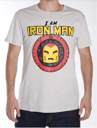 I Am Iron Man White Tee 