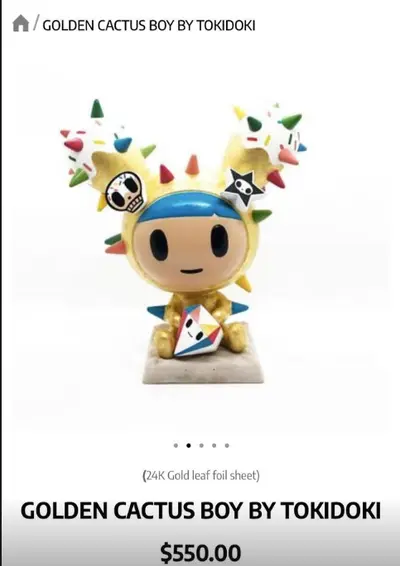 Tokidoki Golden Cactus Boy Statue