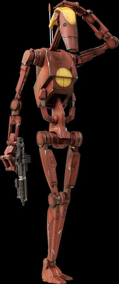 Geonosis Commander Battle Droid & Count Dooku Hologram