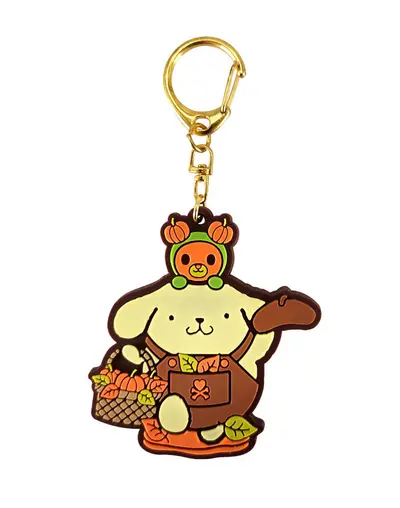 Tokidoki X Hello Kitty and Friends Pumpkin Spice Rubber Keychain - Pompompurin and Seasons