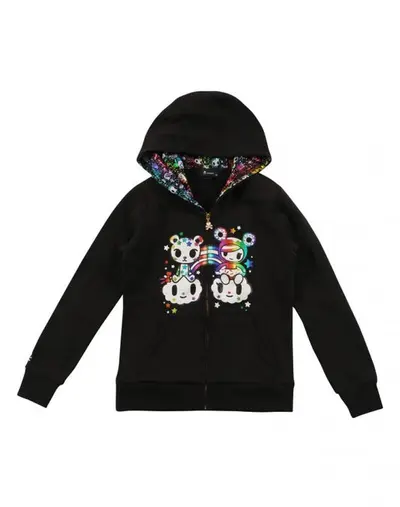 Rainbow Buds Women's Hoodie, Black
