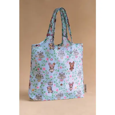 TOKIDOKI PAPER DRESSES FOLDAWAY SHOPPER