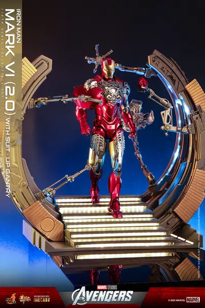 MMS 688 Iron Man Mark VI 2.0 w/ Suit-Up Gantry