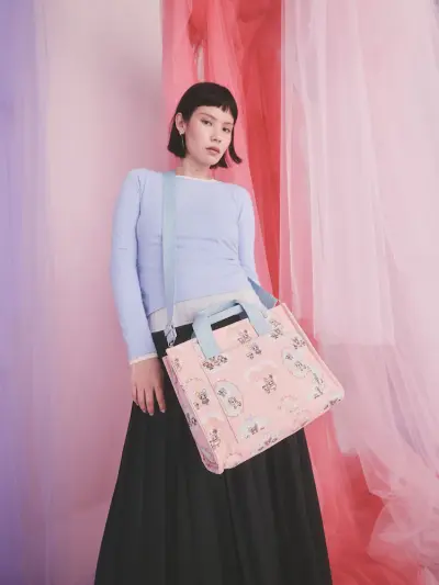 Cath Kidston Tokidoki Pink Cath Kidston Tiny Town Mini Tote With Grab Handle