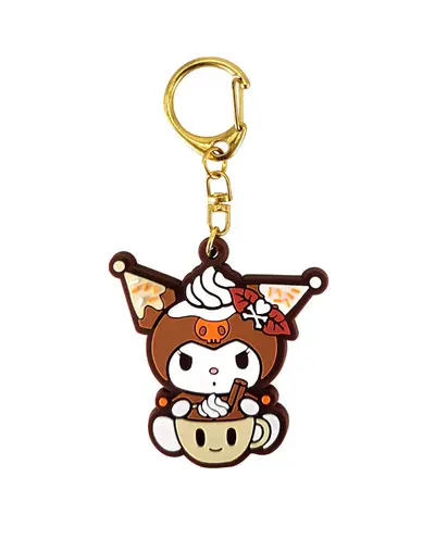 Tokidoki X Hello Kitty and Friends Pumpkin Spice Rubber Keychain - Kuromi