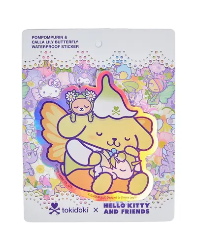 tokidoki x Hello Kitty and Friends Butterfly Garden Pompompurin & Calla Lily Butterfly Sticker