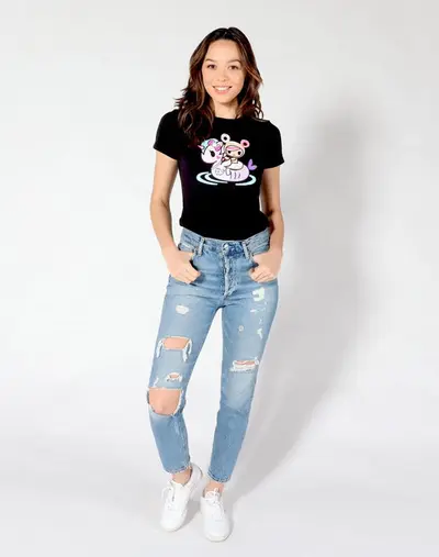 Donut Summer Float Women's Tee, Black