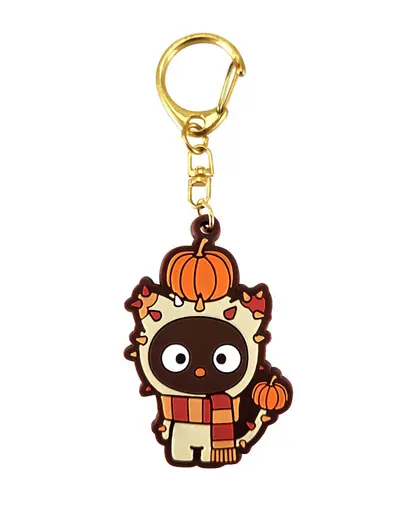 Tokidoki X Hello Kitty and Friends Pumpkin Spice Rubber Keychain - Chococat