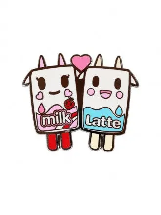 tokidoki - Strawberry Milk & Latte Enamel Pin