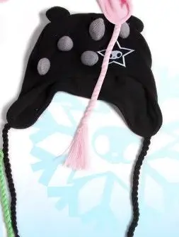 Black and Grey Cactus Friends Knit Beanie