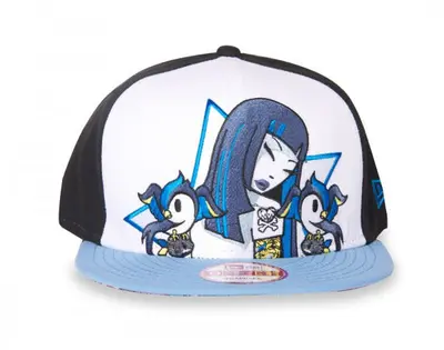 Star Spangled Snapback Hat, Black