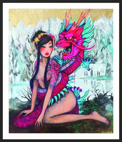 Dragon Girl Painting