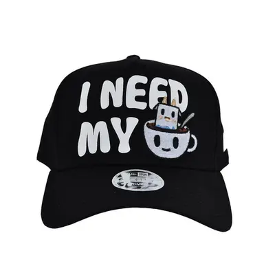 Need Coffee Snapback Hat, Black