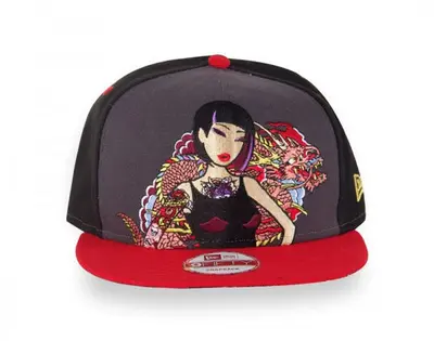 tokidoki - Pink Dragon Snapback Hat, Black