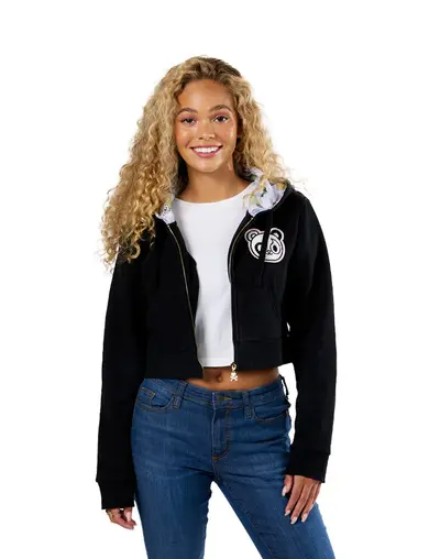 Peace & Bears Cropped Hoodie
